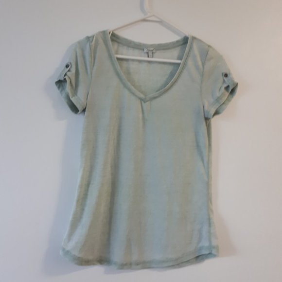 Green Buttoned Tee - Picture 1 of 2